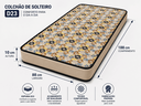 Ver imagem 3 de Colchão Solteiro Espuma D23 88x188x10cm Confortável Firme Dupla Face Quarto Hóspedes Uso Diário