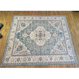 Tapete Sala 240x300cm Classico Oriental Tabriz Azul Turquesa - 3