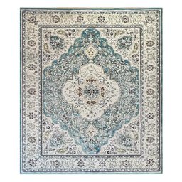 Tapete Sala 240x300cm Classico Oriental Tabriz Azul Turquesa - 1