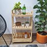 Carrinho Bar Stella 85A X 50L X 35P em Madeira de Pinus - NATURAL - 1
