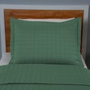 Ver imagem 2 de Kit Cobre Leito Matelado Copacabana 2 Peças Solteiro 100% Poliéster Percal 300 Fios - Verde