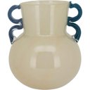Ver imagem 1 de Vaso Decorativo Enfeite Casa Vidro 21x17x17cm Marfim
