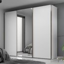Ver imagem 1 de Guarda Roupa Casal 2,74m 3 Portas de Correr com Espelho Cor:branco