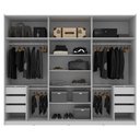 Ver imagem 4 de Guarda Roupa Casal 2,74m 3 Portas de Correr com Espelho Cor:branco