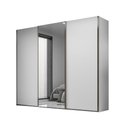 Ver imagem 2 de Guarda Roupa Casal 2,74m 3 Portas de Correr com Espelho Cor:branco