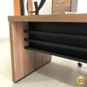 Ver imagem 5 de Mesa para Escritório Grande MDP Tampo Tamburato Nogal/Preto
