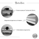 Ver imagem 3 de Mesa para Escritório Grande MDP Tampo Tamburato Nogal/Preto