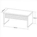 Ver imagem 2 de Mesa para Escritório Grande MDP Tampo Tamburato Nogal/Preto