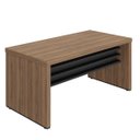 Ver imagem 1 de Mesa para Escritório Grande MDP Tampo Tamburato Nogal/Preto
