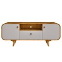 Ver imagem 6 de Rack Bancada para Tv 55 Pol 156cm Demi Naturalle/off B02 - Mpozenato