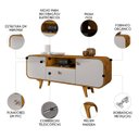 Ver imagem 3 de Rack Bancada para Tv 55 Pol 156cm Demi Naturalle/off B02 - Mpozenato