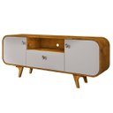 Ver imagem 7 de Rack Bancada para Tv 55 Pol 156cm Demi Naturalle/off B02 - Mpozenato