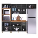 Ver imagem 3 de Cozinha Completa Firenze 12 Portas 2 Gavetas com Vidro 6171.103 Chumbo - Indékes