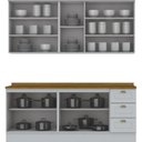 Ver imagem 4 de Cozinha Compacta 4 Peças 9 Portas 3 Gavetas Emily Espresso Móveis