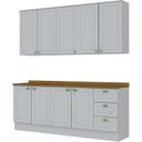 Ver imagem 3 de Cozinha Compacta 4 Peças 9 Portas 3 Gavetas Emily Espresso Móveis