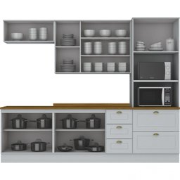 Cozinha Completa 5 Peças 10 Portas 4 Gavetas Emily Espresso Móveis - 4