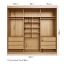 Ver imagem 4 de Guarda-Roupa Casal 3 Portas de Correr 1 Porta com Espelho Samambaia CabeCasa MadeiraOriginals Carvalho