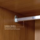Ver mais imagens de Guarda-Roupa Casal 3 Portas de Correr 1 Porta com Espelho Samambaia CabeCasa MadeiraOriginals Carvalho