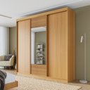 Ver imagem 2 de Guarda-roupa Casal 3 Portas de Correr 1 Porta com Espelho Samambaia CabeCasa MadeiraOriginals