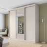 Guarda Roupa Casal 3 Portas de Correr 1 Porta com Espelho Samambaia CabeCasa MadeiraOriginals - 2