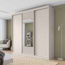 Ver imagem 2 de Guarda Roupa Casal 3 Portas de Correr 1 Porta com Espelho Samambaia CabeCasa MadeiraOriginals