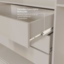 Ver imagem 7 de Guarda Roupa Casal 3 Portas de Correr 1 Porta com Espelho Samambaia CabeCasa MadeiraOriginals Off White