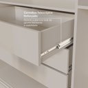 Ver imagem 6 de Guarda Roupa Casal 3 Portas de Correr 1 Porta com Espelho Samambaia CabeCasa MadeiraOriginals