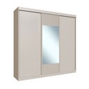 Ver imagem 3 de Guarda Roupa Casal 3 Portas de Correr 1 Porta com Espelho Samambaia CabeCasa MadeiraOriginals Off White