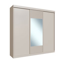 Guarda Roupa Casal 3 Portas de Correr 1 Porta com Espelho Samambaia Cabecasa Madeiramadeira - 9