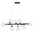 Ver imagem 1 de Pendente Preto Globos Transparente 95cm 10g9 14595-pl