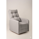 Ver imagem 3 de Poltrona de Amamentação Helena Soft Giratória e Reclinável + Puff Linho Cinza - Lahome Decor