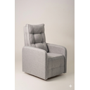 Ver imagem 2 de Poltrona de Amamentação Helena Soft Giratória e Reclinável + Puff Linho Cinza - Lahome Decor