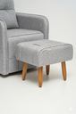 Ver imagem 5 de Poltrona de Amamentação Helena Soft Giratória e Reclinável + Puff Linho Cinza - Lahome Decor
