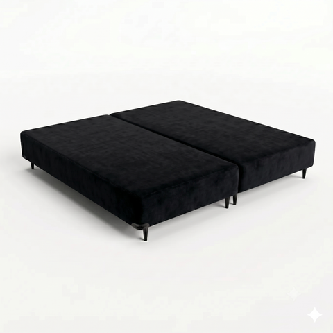 Base Sommier Camurça Super King 193x203x43cm Ortobom Preto