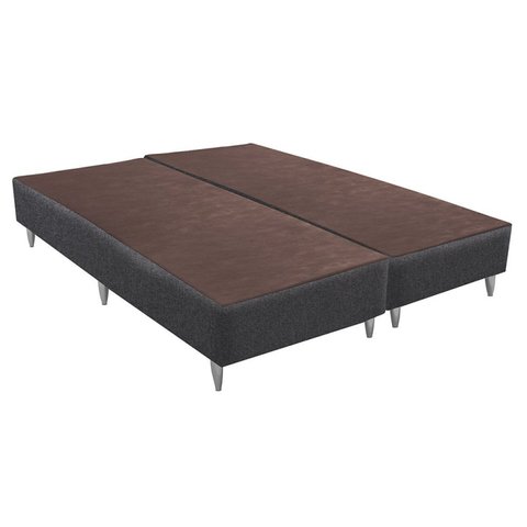Base Sommier Linho Super King 193x203x30cm Ortobom Cinza