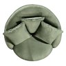 Poltrona Giratória 122cm Mercy Linho Verde - Sallar Home - 4