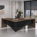 Ver imagem 2 de Conjunto Escritório: Mesa Diretor Ld 6128 + Gaveteiro 6373