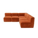 Ver imagem 2 de Sofá a Vácuo Modular Boucle Kit 5 Peças 4 Meios + 1 Canto Espuma Premium Sala na Caixa 3,85m - Terra