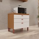 Ver imagem 1 de Balcão Pequeno Cozinha Positano New 100% MDF 3 Gavetas