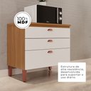 Ver imagem 7 de Balcão Pequeno Cozinha Positano New 100% MDF 3 Gavetas