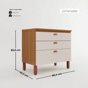 Ver imagem 3 de Balcão Pequeno Cozinha Positano New 100% MDF 3 Gavetas