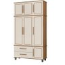 Roupeiro colonial Triplex House 3 portas alto cor Off white / Nature Fabrimóveis 55 - 1