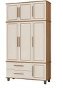 Ver imagem 1 de Roupeiro colonial Triplex House 3 portas alto cor Off white / Nature Fabrimóveis 55