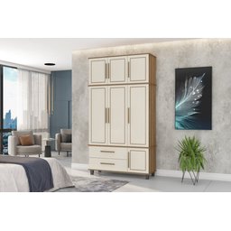 Roupeiro colonial Triplex House 3 portas alto cor Off white / Nature Fabrimóveis 55 - 2