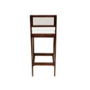 Ver imagem 7 de Kit 2 Banquetas Madeira Churrasqueira Encosto Fibra Indiana: Imbuia com Linho Cru