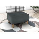 Ver imagem 3 de Kit 2 Puff Decorativo Piva Suede Cinza Escuro