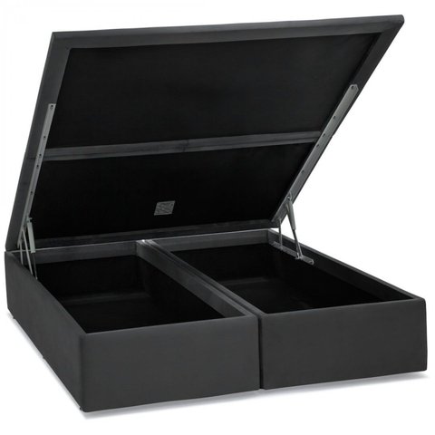 Base Baú Camurça Super King 193x203x39cm Ortobom Cinza