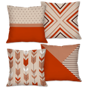 Ver imagem 1 de Kit com 4 Capas para Almofadas Decorativas Terracota Moderna