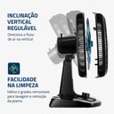 Ver imagem 3 de Ventilador de Mesa Mondial Super Turbo 8 Pás 40cm 140w Preto/azul 127v - Vtx-40-chrome