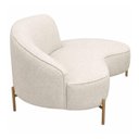 Ver imagem 2 de Sofá Curvo Billini 3 Lugares 210cm Off White Bouclé Braço Direito Sallar Home